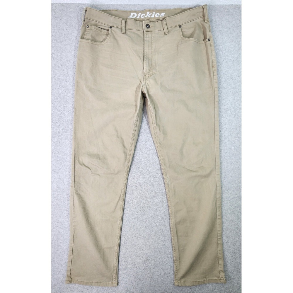 Dickies Regular Jeans Mens Size 38x33 Beige Straight Leg Denim Tag 38x34